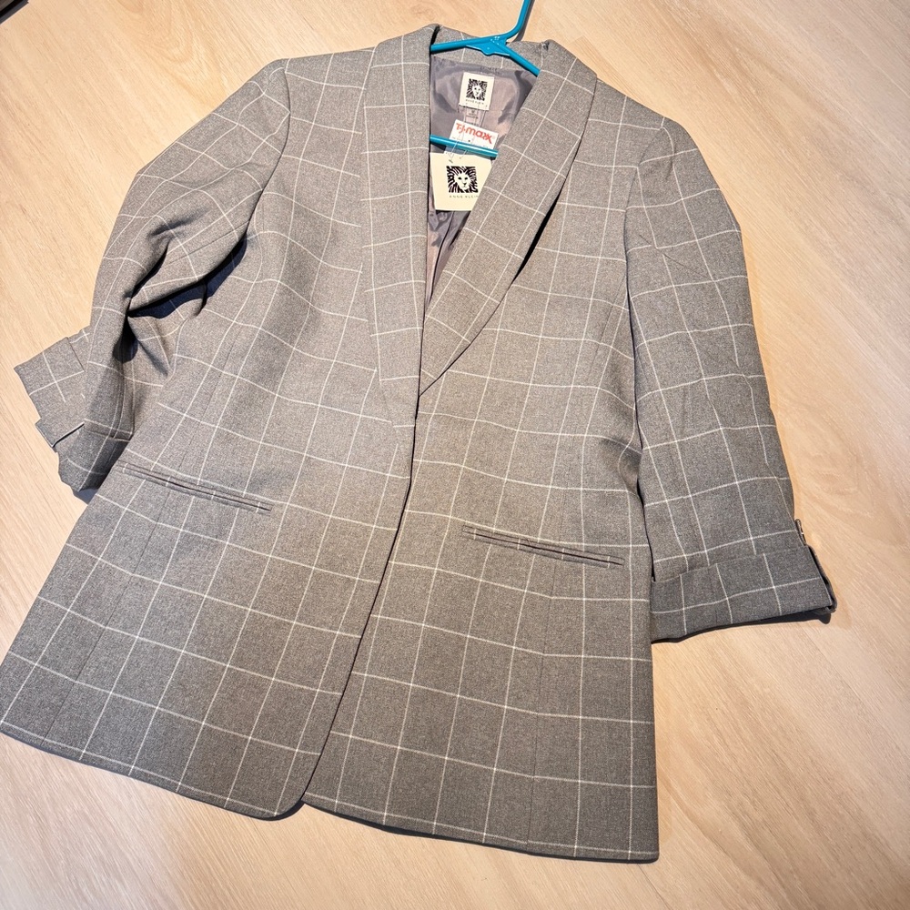 anne klein heather grey jacket size M